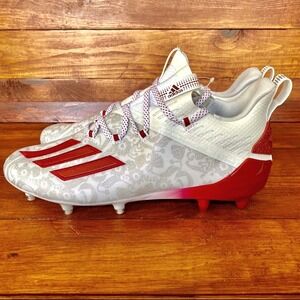 Adidas Adizero Cleats Young King Football Floral Red Men 8.5 FU6708 New‎